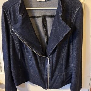 Liz Claiborne Dark Blue Moto Jacket